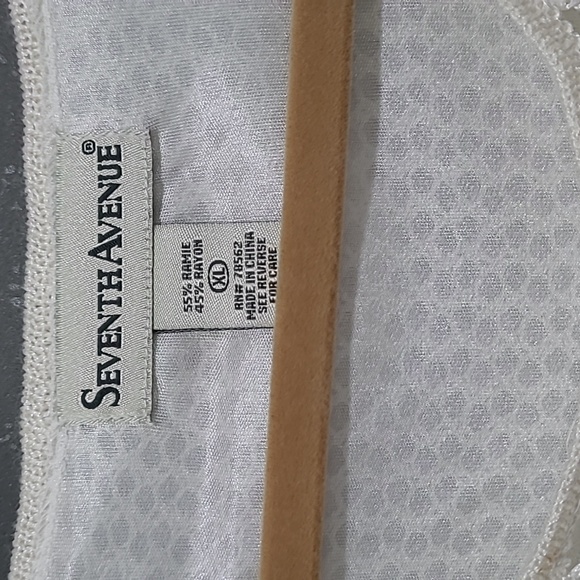 Seventh Avenue crochet pearl beaded top Romantic Y2K - Picture 2 of 11